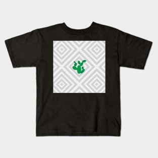 Abstract geometric pattern - gray - cactus. Kids T-Shirt